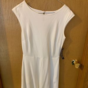 New York & Company White Sleeveless Dress